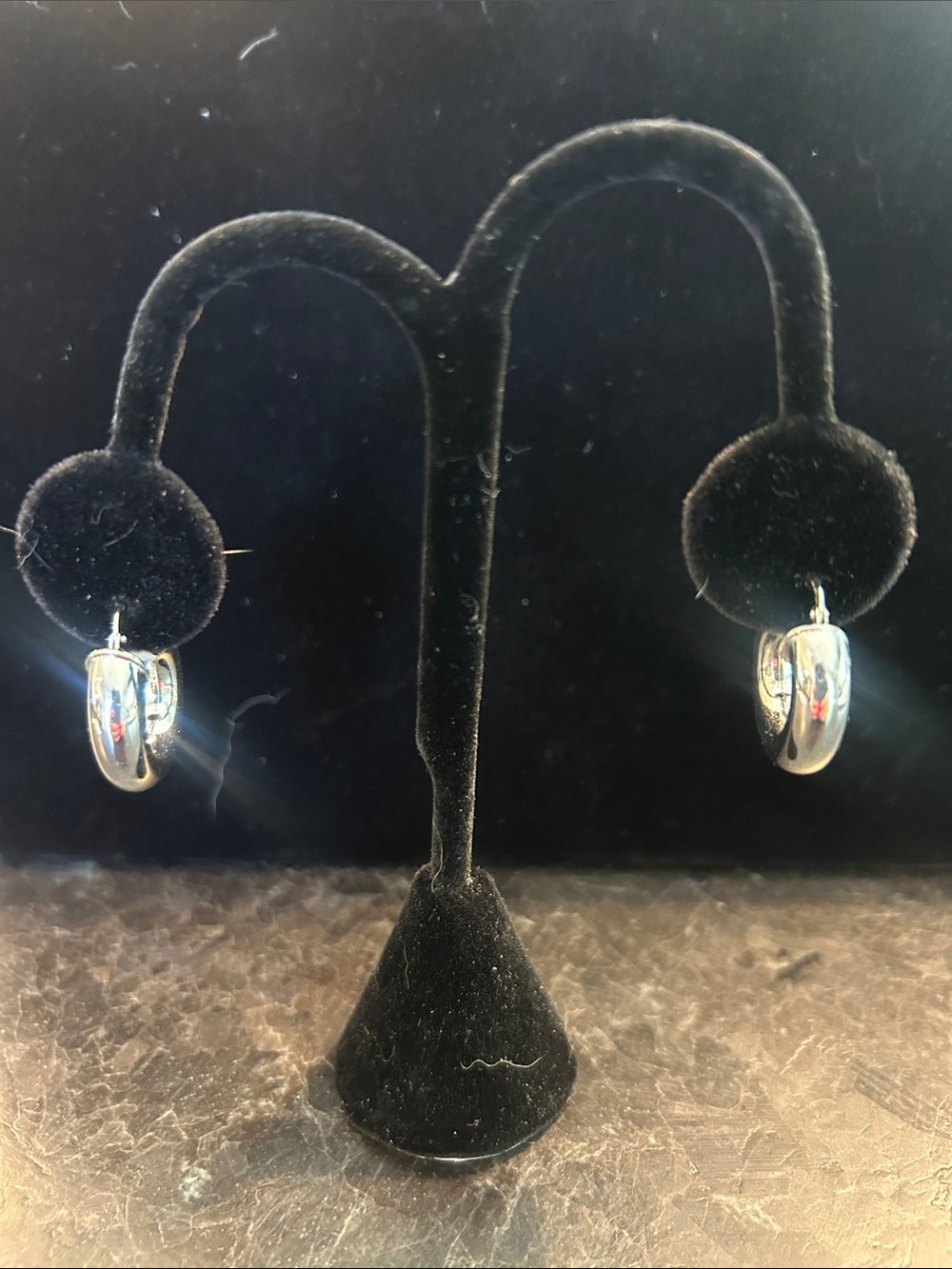 Classic Silver Hoop Earrings - Polished Silver Finish